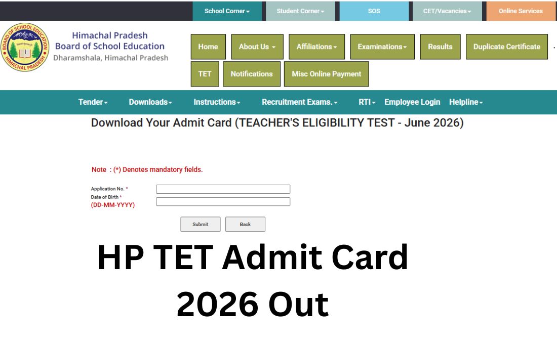 HP TET Admit Card 2026